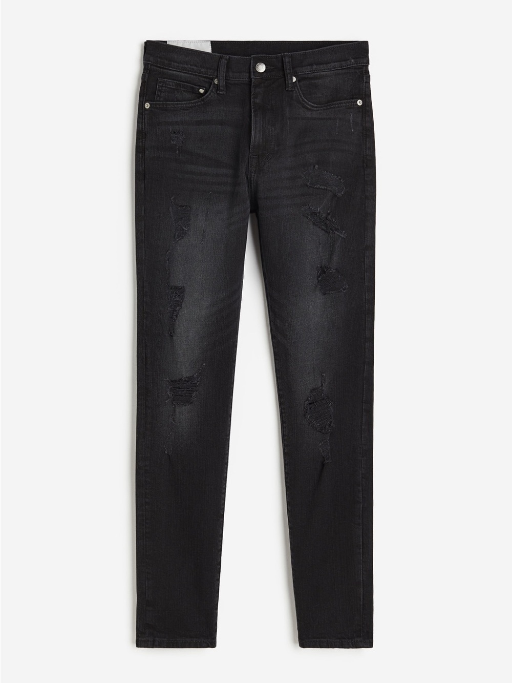 H&M Men's Black Distressed SkinnyJeans